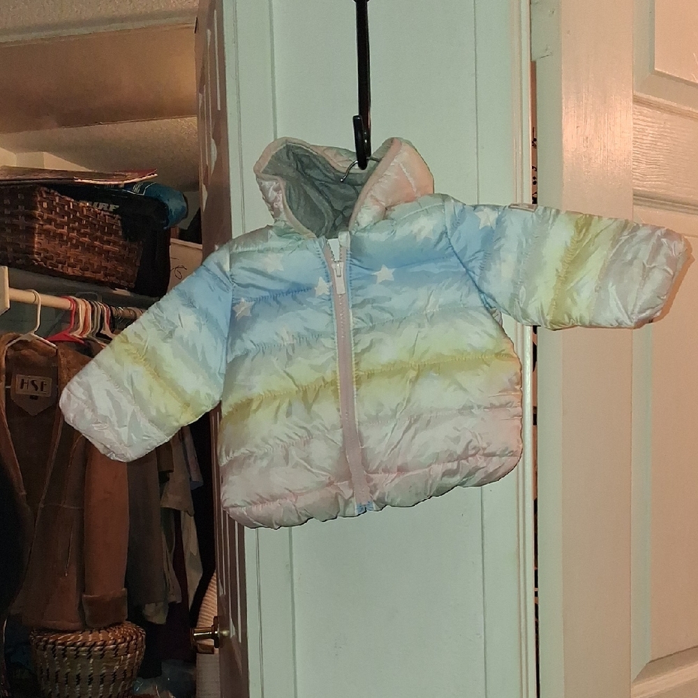 GAP Baby Pastel Blue Star Puffer Jacket